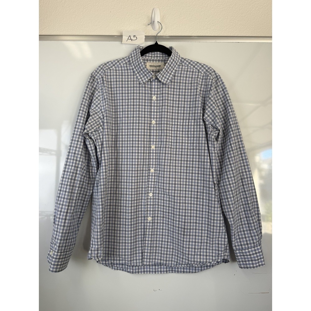 Guideboat Co Shirt Men Large Blue Button Up Minimalist Fly The Water Size L